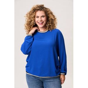 Miss Etam Plus - Romy - Gebreide Trui - Blauw - Met Lurex
