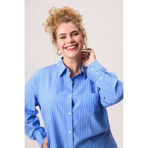 Miss Etam Plus - Celina - Blouse - Lichtblauw - Lange Mouwen