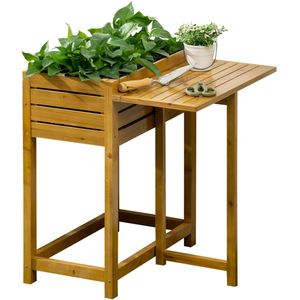 Relaxdays Moestuintafel Hout Moestuinbak Op Poten Kweektafel Voor Planten En Kruiden 596265562
