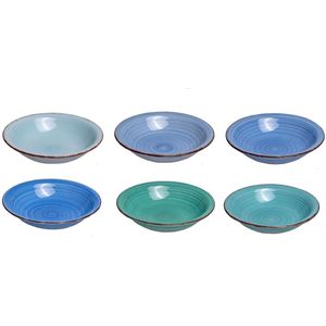 Cookinglife - Delice Diepe Borden - Blauw - Aardewerk - Set van 6