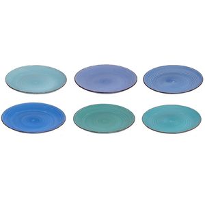 Cookinglife - Dinerborden Delice - Blauw - Aardewerk - Set van 6