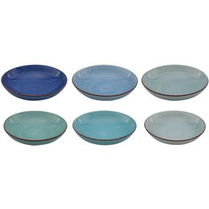 Cookinglife - Delice - Pastaborden - Blauw - Aardewerk - Set van 6
