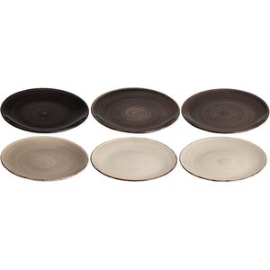 Cookinglife - Delice - Dinerborden - Grijs - Aardewerk - 6 Stuks