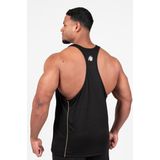 Gorilla Wear - Casper Stringer - Zwart/Groen - Sporttop - Gerecycled Polyester