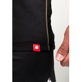 Gorilla Wear - Casper Stringer - Zwart/Groen - Sporttop - Gerecycled Polyester