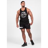 Gorilla Wear - Casper Stringer - Zwart/Groen - Sporttop - Gerecycled Polyester