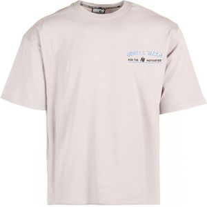 Gorilla Wear - Macon Oversized T-shirt - Lichtgrijs - Heren - 100% Biologisch Katoen