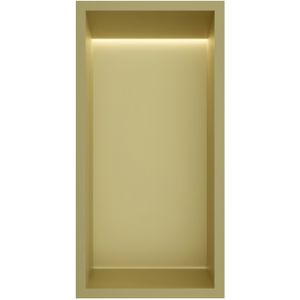 Hotbath &MORE - Inbouwbox - Geborsteld Messing PVD - 30x15x10 - Met LED IP44