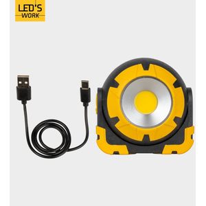 LED's Work - Oplaadbare LED Looplamp - Draadloos - 10 x 10 cm - 800 Lumen