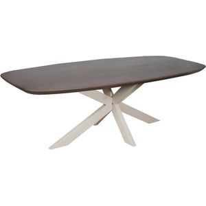 Madison - Eettafel - Walnut - Ovaal - 160 cm - Mangohout - Poot Sand