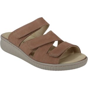 Ti Comos - 2710001-312 Slippers - Bruin - Nubuck - Leer Binnenvoering - Rubber Zool