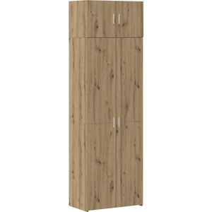 vidaXL - Opbergkast - Bruin - Bewerkt Hout - 4 Deuren - Voor Binnen