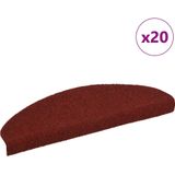vidaXL Trapmatten Rood - Zelfklevend - 20 Stuks - Polypropeen