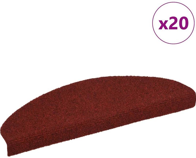 vidaXL Trapmatten Rood - Zelfklevend - 20 Stuks - Polypropeen