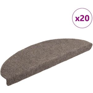 vidaXL Trapmatten - Halfrond - Beige - 20 Stuks - Polypropyleen