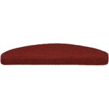 vidaXL Trapmatten - Bordeaux Rood - 30 Stuks - Antislip - Halfrond