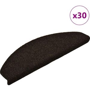 vidaXL Trapmatten - Donkerbruin - Polypropeen - 30 Stuks