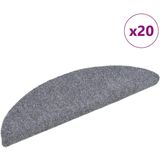 vidaXL Trapmatten - Lichtgrijs - Polypropeen - Set van 20