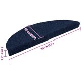 vidaXL Trapmatten - Marineblauw - 20 Stuks - Polypropeen