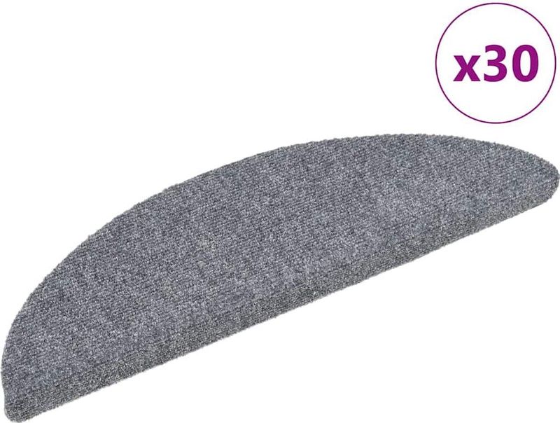 vidaXL Trapmatten - Lichtgrijs - Zelfklevend - 30 Stuks