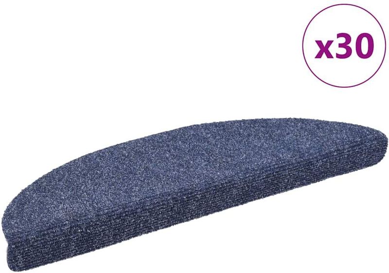 vidaXL Trapmatten Blauw - Polypropyleen - 30 Stuks - Halfrond