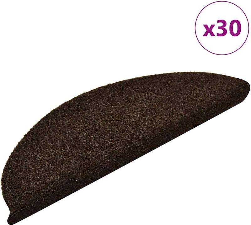 vidaXL Trapmatten - Donkerbruin - 30 Stuks - Polypropeen
