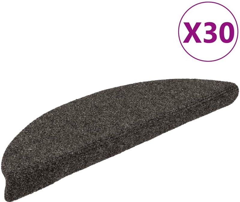 vidaXL Trapmatten Zelfklevend - Antraciet - Polypropeen - Set van 30