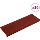 vidaXL Trapmatten - Rood - Zelfklevend - 30 Stuks - Polypropeen