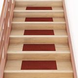 vidaXL Trapmatten - Rood - Polypropeen - 30 Stuks - 60x25 cm
