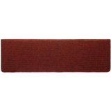 vidaXL Trapmatten - Bordeaux Rood - Polypropyleen - Set van 20