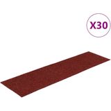 vidaXL Trapmatten - Bordeaux Rood - Polypropyleen - 30 Stuks