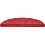 Trapmatten - Bordeauxrood - 100% PP - Set van 30