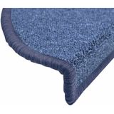 vidaXL - Trapmatten - Blauw - Halfrond - 30 stuks - 56x17x3 cm