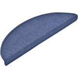 vidaXL - Trapmatten - Blauw - Halfrond - 30 stuks - 56x17x3 cm