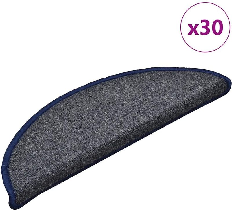 vidaXL Trapmatten - Donkergrijs en Blauw - 100% PP - 30 Stuks