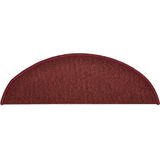 vidaXL - Trapmatten - Bordeaux - Halfrond - 30 stuks - 56x17x3 cm