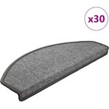 vidaXL Trapmatten 30 st 65x24x4 cm donkergrijs