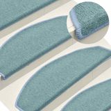 vidaXL - Trapmatten - Zeeblauw - 30 stuks - Halfrond - 65x24x4 cm