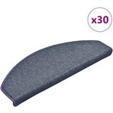vidaXL Trapmatten - Donkergrijs en Blauw - 100% PP - Set van 30