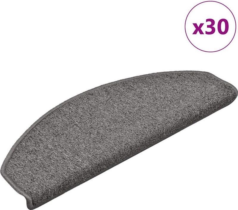 vidaXL - Trapmatten - 30 - st - 65x24x4 - cm - donkergrijs