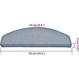 vidaXL Trapmatten - Lichtgrijs en Blauw - 30 Stuks - 65x24x4 cm