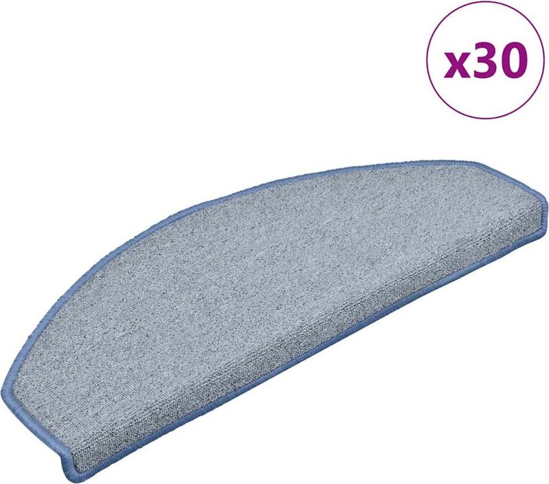 vidaXL Trapmatten - Lichtgrijs en Blauw - 30 Stuks - 65x24x4 cm