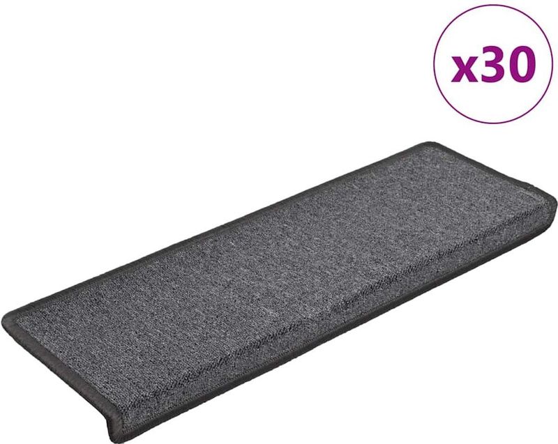 vidaXL Trapmatten - Donkergrijs - 100% Polypropyleen - 30 Stuks