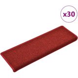 vidaXL Trapmatten - Rood - 100% Polypropyleen - Set van 30