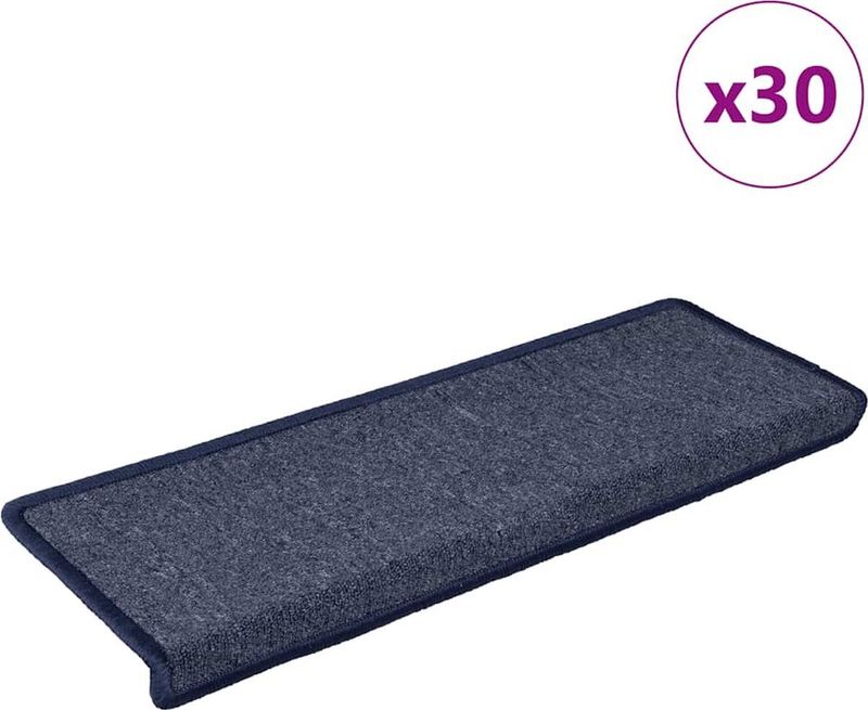 vidaXL Trapmatten - Grijs en Blauw - 30 Stuks - 65x21x4 cm