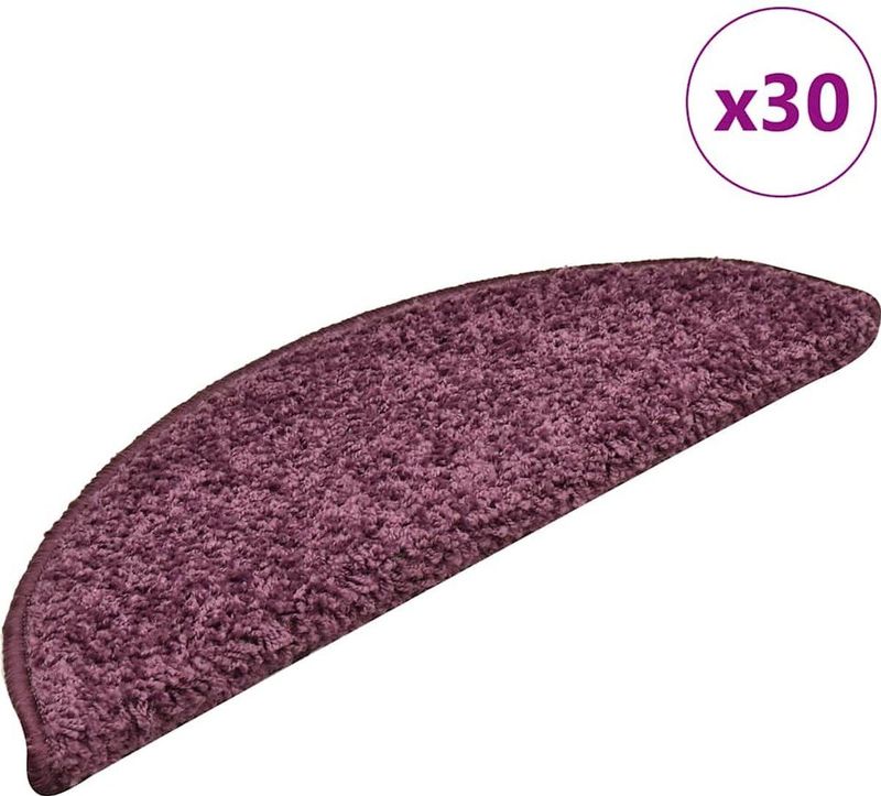 vidaXL Trapmatten - Donkerpaars - 30 Stuks - 56x17x3 cm