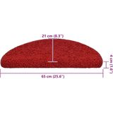vidaXL Trapmatten - Rood - 30 Stuks - 100% Getuft PP