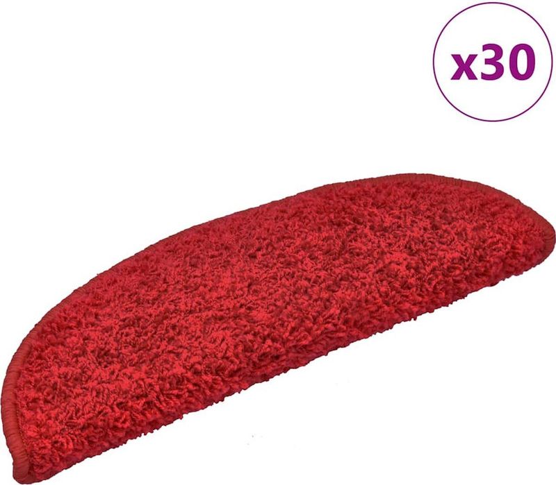 vidaXL Trapmatten - Rood - 30 Stuks - 100% Getuft PP