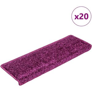 vidaXL Trapmatten - Violet - 20 Stuks - Genaaldvilte Stof