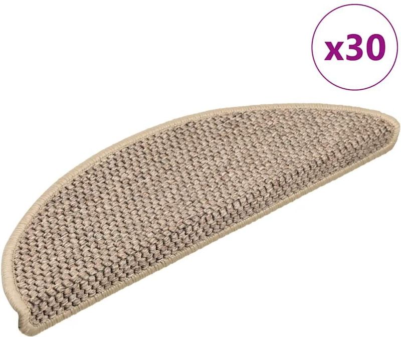 Trapmat - Donkerbeige - Stof - Antislip - Wasbaar - 30 Stuks
